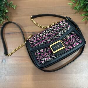 Kate Spade Katy Tweed Flap Chain Crossbody Bag